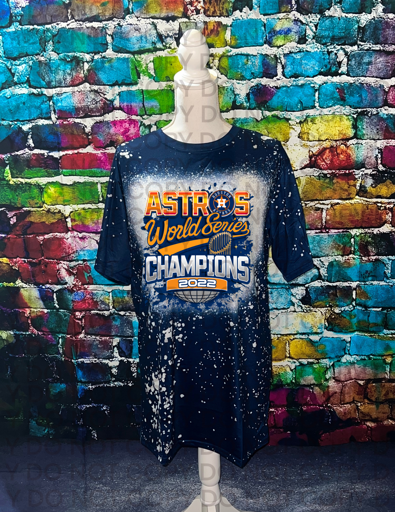 Faux bleached Astros World Series 2022 Champions shirt – Perfectly