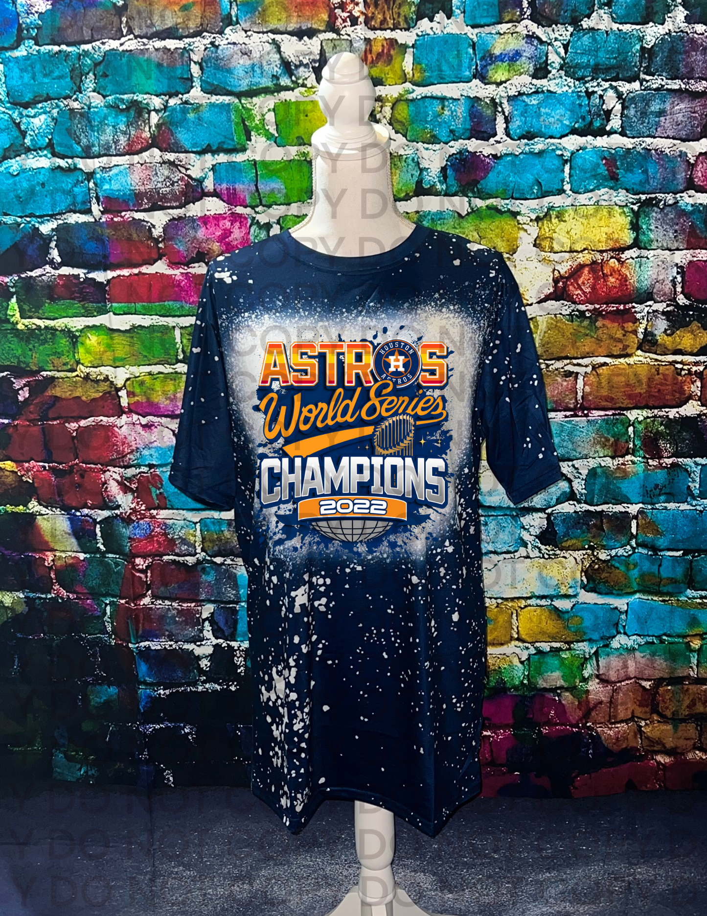 Faux bleached Astros World Series 2022 Champions shirt