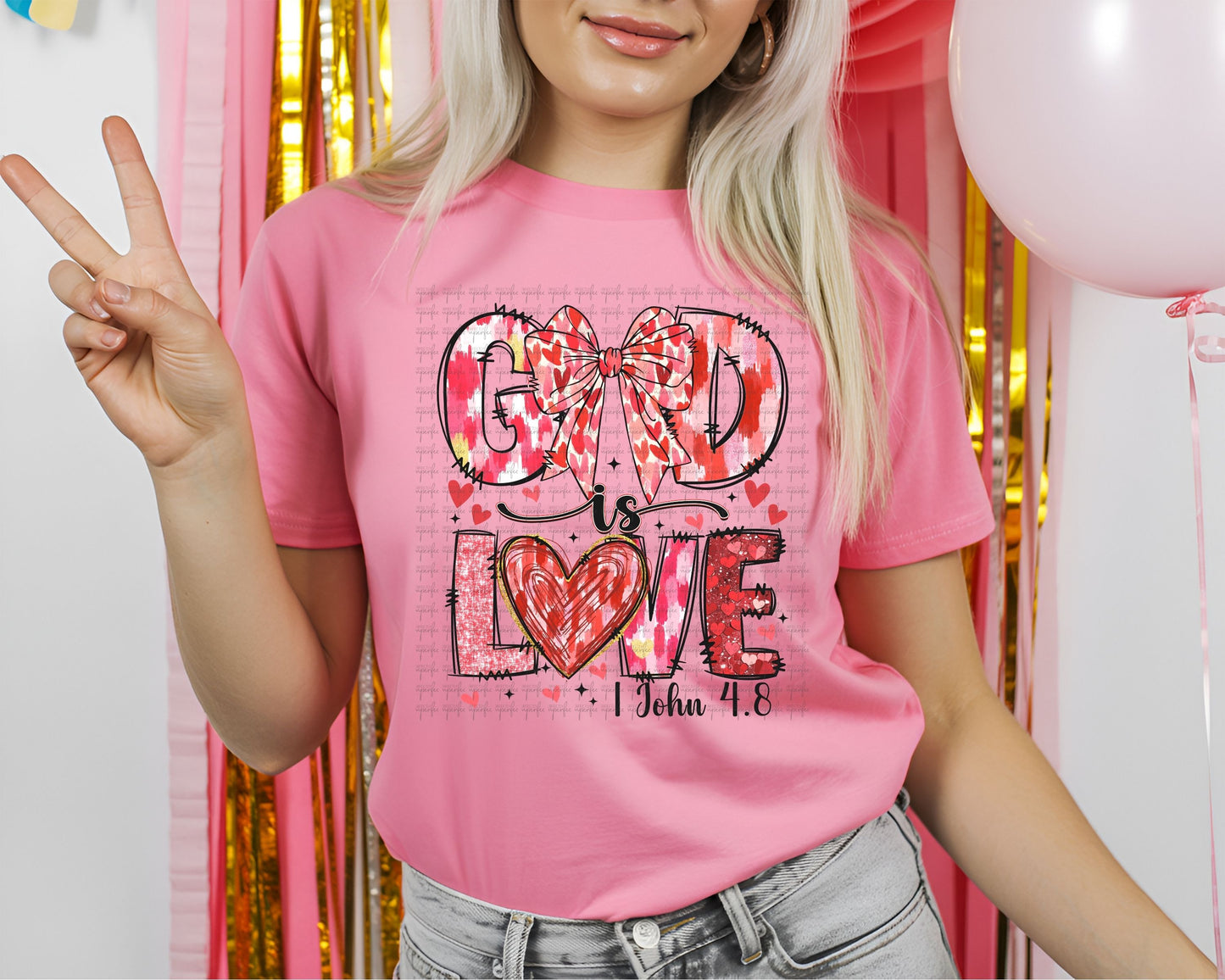 Christian Valentine Shirt – God Is Love – John 4:8 Faith-Based Tee