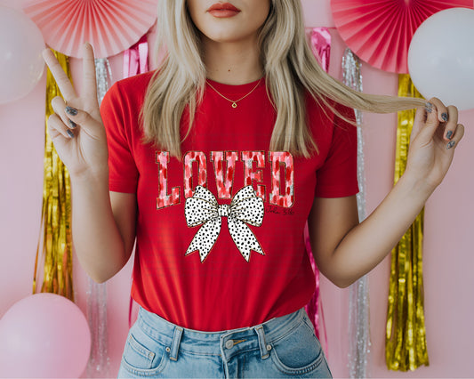 Christian Valentine Shirt – Loved John 3:16 Tee | Faith-Based Valentine Gift | God’s Love Scripture Shirt